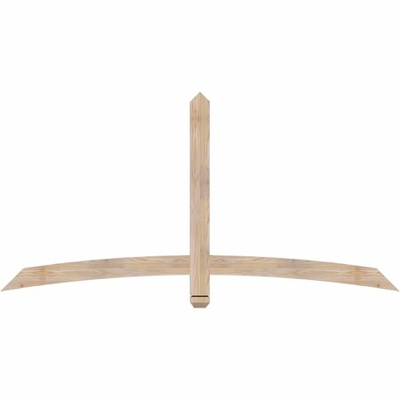Ekena Millwork Bellingham Smooth Timber Gable Bracket, Douglas Fir, 72"W x 36"H x 1 1/2"D x 3 1/2"F, 12/12 Pitch GBW072X36X0204BEL00SDF